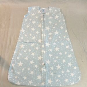 Halo Cozy Blue and White Star polar fleece Sleep Sack/wearable blanket
